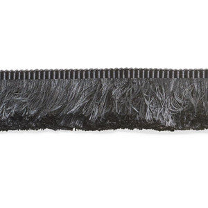 Francois Silk Brush Fringe Black 74591 by Schumacher Designer Trim