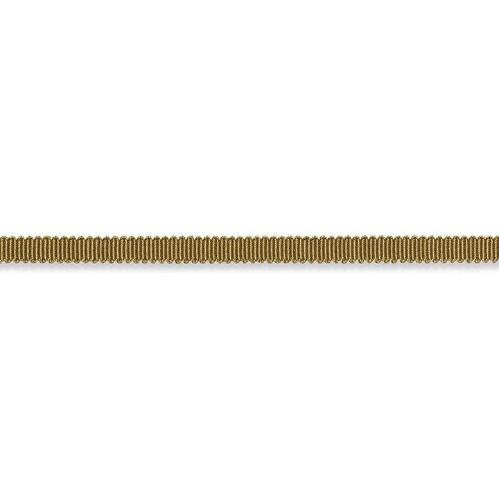 Pierre Silk Gimp Extra Narrow Olive 74625 by Schumacher Designer Trim Perfect Basics: Trims - Swanky Fabrics -