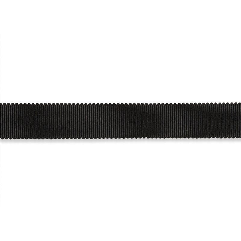 Pierre Silk Gimp Medium Black 74671 by Schumacher Designer Trim Perfect Basics: Trims - Swanky Fabrics -