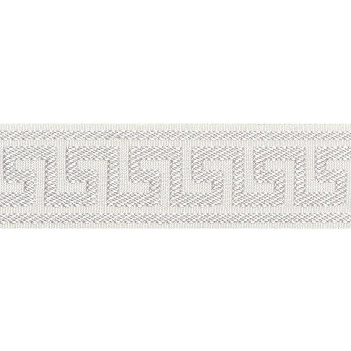 Etienne Silk Greek Key Narrow Dove 74680 by Schumacher Designer Trim Perfect Basics: Trims - Swanky Fabrics -