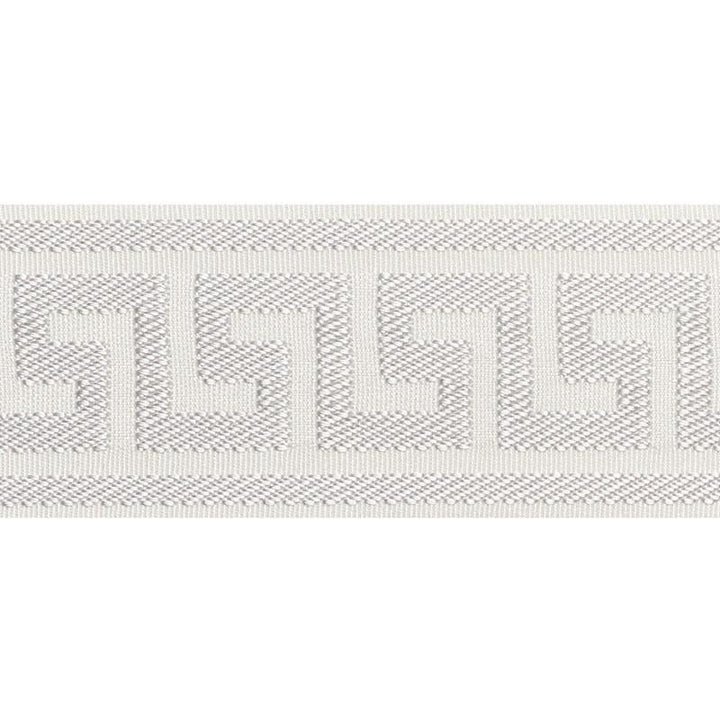 Etienne Silk Greek Key Wide Dove 74700 by Schumacher Designer Trim Perfect Basics: Trims - Swanky Fabrics -