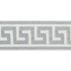 Etienne Silk Greek Key Wide Cloud 74701 by Schumacher Designer Trim