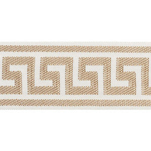 Etienne Silk Greek Key Wide Sand 74702 by Schumacher Designer Trim
