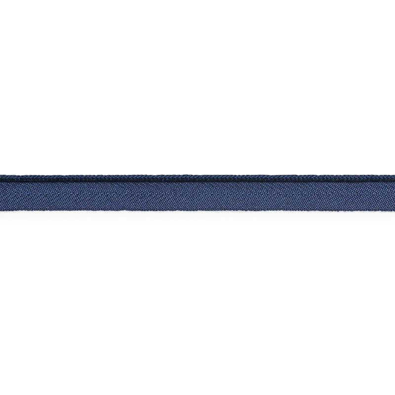 Cedric Cotton Lip Cord Narrow Navy 74764 by Schumacher Designer Trim Perfect Basics: Trims - Swanky Fabrics -