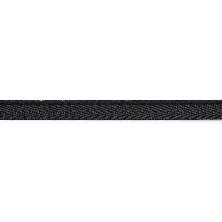 Cedric Cotton Lip Cord Narrow Black 74765 by Schumacher Designer Trim Perfect Basics: Trims - Swanky Fabrics -