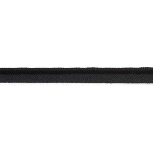Cedric Cotton Lip Cord Medium Black 74785 by Schumacher Designer Trim