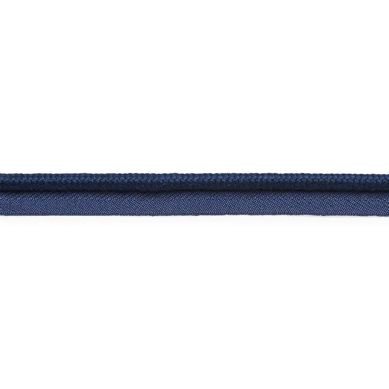Cedric Cotton Lip Cord Wide Navy 74804 by Schumacher Designer Trim Perfect Basics: Trims - Swanky Fabrics -