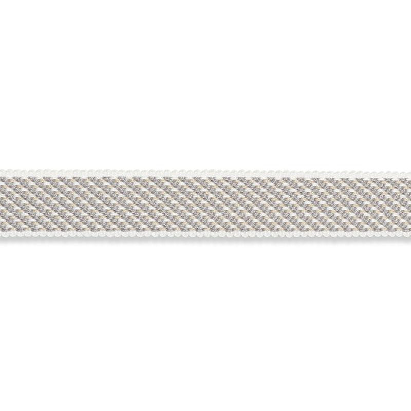 Winston Cotton Braid Narrow Charcoal 74841 by Schumacher Designer Trim Perfect Basics: Trims - Swanky Fabrics -