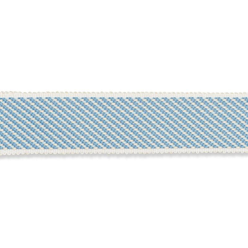 Winston Cotton Braid Medium Sky 74862 by Schumacher Designer Trim Perfect Basics: Trims - Swanky Fabrics -