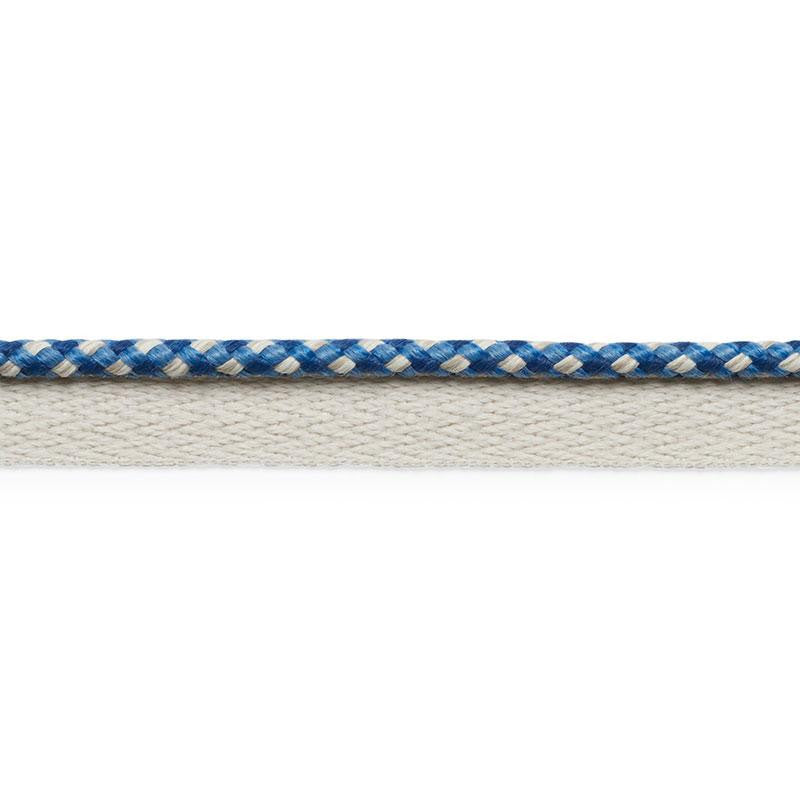 Keaton Lip Cord Indoor/Outdoor Navy 74903 by Schumacher Designer Trim Perfect Basics: Outdoor Trims - Swanky Fabrics -