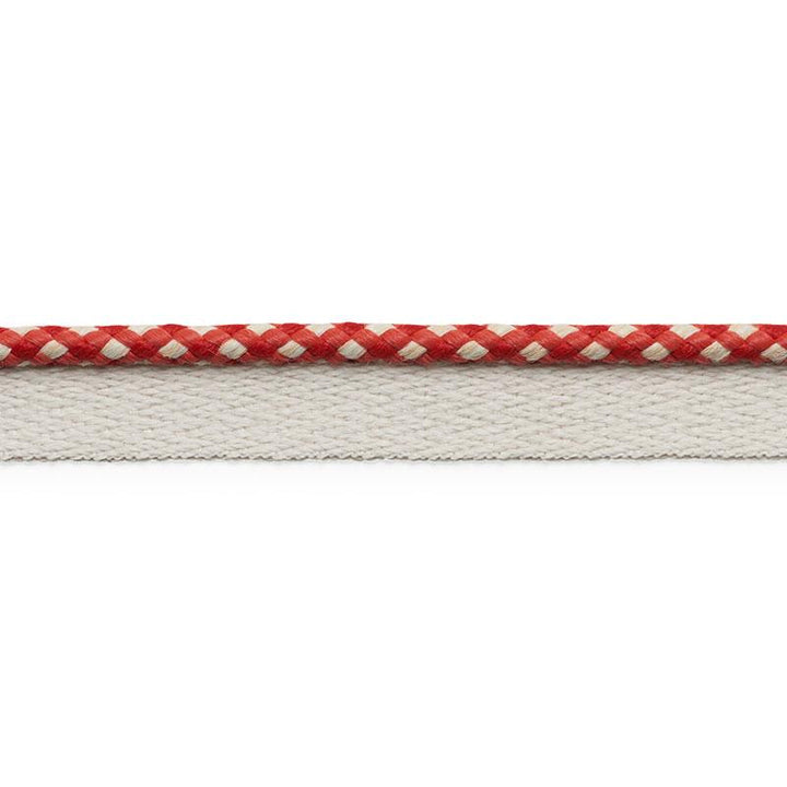Keaton Lip Cord Indoor/Outdoor Red 74905 by Schumacher Designer Trim Perfect Basics: Outdoor Trims - Swanky Fabrics -