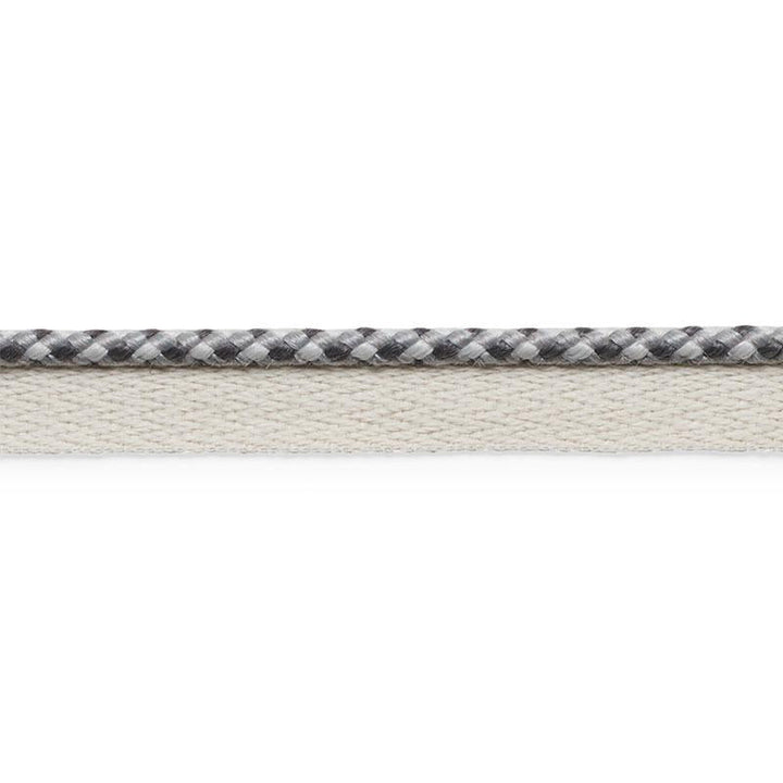 Keaton Lip Cord Indoor/Outdoor Charcoal 74906 by Schumacher Designer Trim Perfect Basics: Outdoor Trims - Swanky Fabrics -