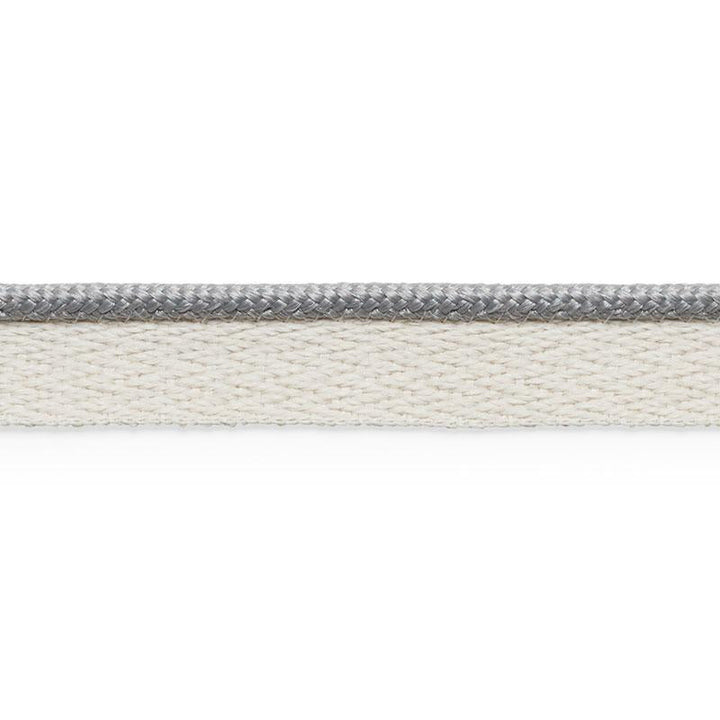 Coleman Lip Cord Grey 74922 by Schumacher Designer Trim Perfect Basics: Outdoor Trims - Swanky Fabrics -