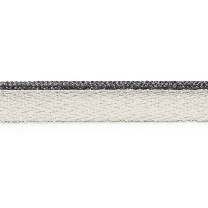 Coleman Lip Cord Charcoal 74929 by Schumacher Designer Trim Perfect Basics: Outdoor Trims - Swanky Fabrics -