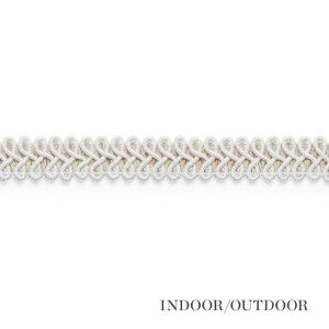 Astor Braid Indoor/Outdoor Ivory 74960 by Schumacher Designer Trim