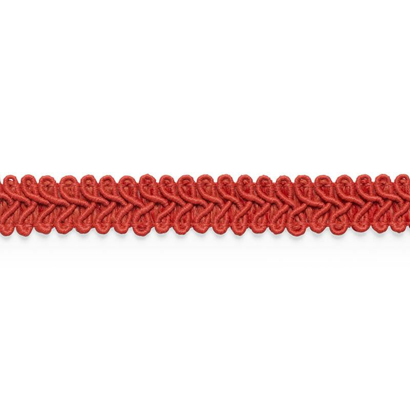 Astor Braid Indoor/Outdoor Red 74965 by Schumacher Designer Trim Perfect Basics: Trims - Swanky Fabrics -