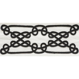 Ormond Tape Black 75352 by Schumacher Designer Trim
