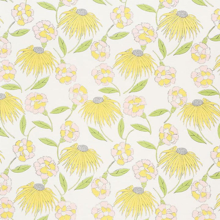 Bouquet Toss Pink Lemonade 177851 by Schumacher Designer Fabric Celerie Kemble 13.5" - Swanky Fabrics -