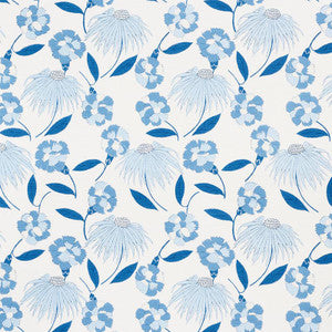 Bouquet Toss Afternoon Blue 177852 by Schumacher Designer Fabric