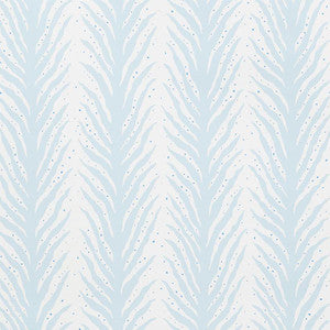 Creeping Fern Slumber Blue 5009451 by Schumacher Designer Wallpaper