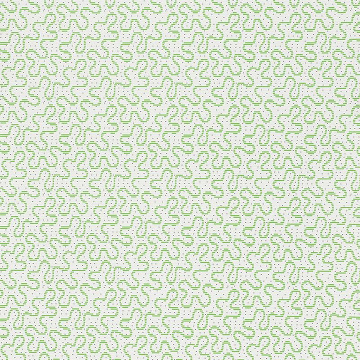 Meander Moss 5009471 by Schumacher Designer Wallpaper Celerie Kemble 4.5" - Swanky Fabrics -
