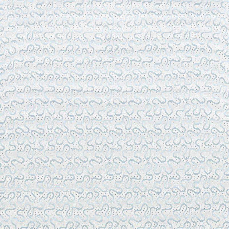 Meander Slumber Blue 5009472 by Schumacher Designer Wallpaper Celerie Kemble 4.5" - Swanky Fabrics -