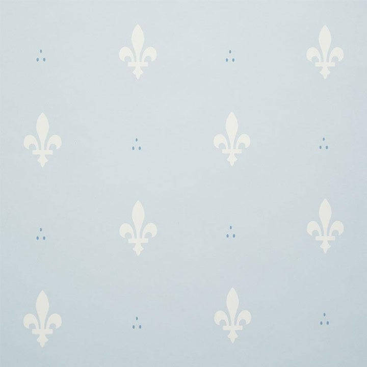 Fleur De Lis Mineral 5009501 by Schumacher Designer Wallpaper Small-Print Wallpapers 3.88" - Swanky Fabrics -
