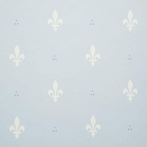 Fleur De Lis Mineral 5009501 by Schumacher Designer Wallpaper