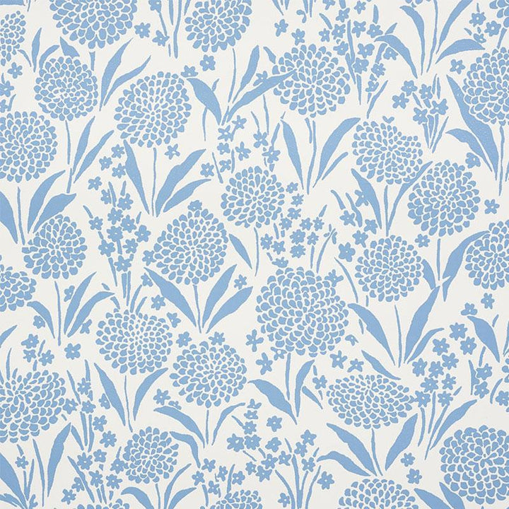 Chrysanthemum Chambray 5009550 by Schumacher Designer Wallpaper Small-Print Wallpapers 13.5" - Swanky Fabrics -