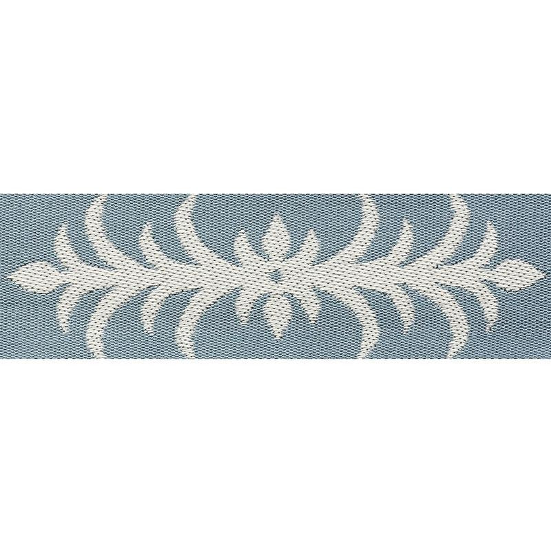 Acanthus Tape Slumber Blue 75443 by Schumacher Designer Trim Celerie Kemble 9.25" - Swanky Fabrics -
