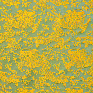 Ruan Dragon Damask Gold 78102 by Schumacher Designer Fabric