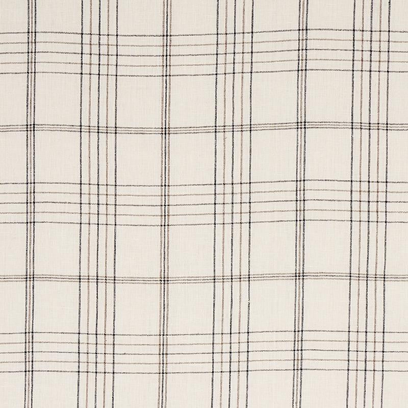 Nils Plaid Linen Charcoal 80302 by Schumacher Designer Fabric New Traditional 6.6" - Swanky Fabrics -