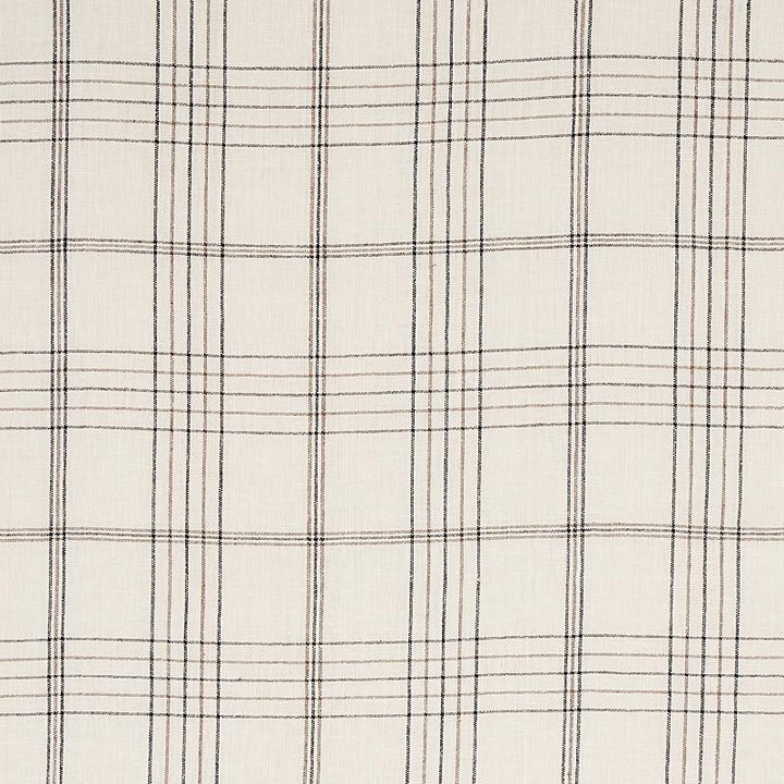 Nils Plaid Linen Charcoal 80302 by Schumacher Designer Fabric New Traditional 6.6" - Swanky Fabrics -