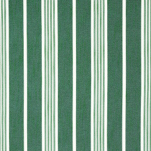 Hampton Stripe Indoor/Outdoor Emerald 82302 by Schumacher Designer Fabric