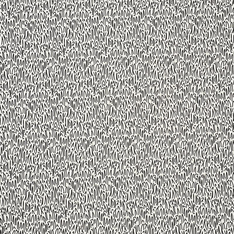 Grass Ii Indoor/Outdoor Black 176602 by Schumacher Designer Fabric New Wave: Black & White 9.0" - Swanky Fabrics -