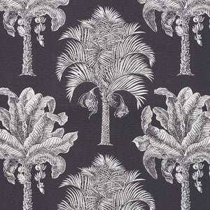 Grand Palms Carbon 178003 by Schumacher Designer Fabric