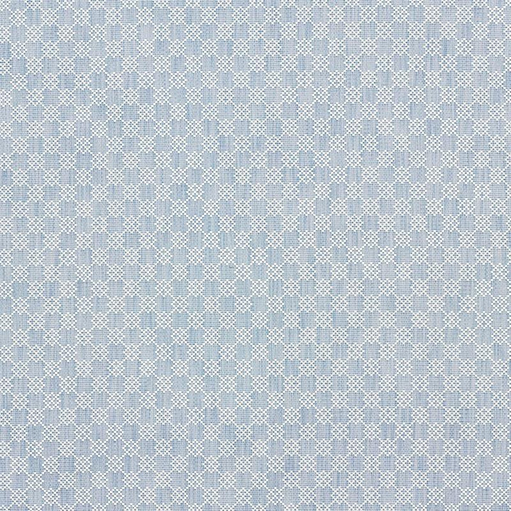 Albert Fret Blue 75562 by Schumacher Designer Fabric New Traditional 1.75" - Swanky Fabrics -