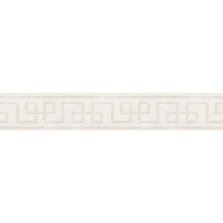 Octavius Tape Silver 66163 by Schumacher Designer Trim Mary Mcdonald 15.0" - Swanky Fabrics -