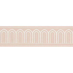 Arches Embroidered Tape Medium Blush 70764 by Schumacher Designer Trim