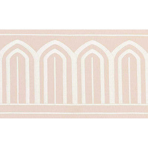 Arches Embroidered Tape Wide Blush 70774 by Schumacher Designer Trim