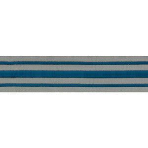 Military Stripe Tape Peacock On Celadon 70785 by Schumacher Designer Trim