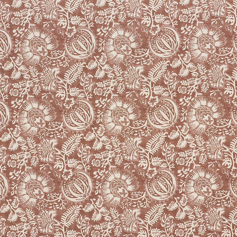 Pomegranate Print Russet 177692 by Schumacher Designer Fabric Chambray 11.25" - Swanky Fabrics -