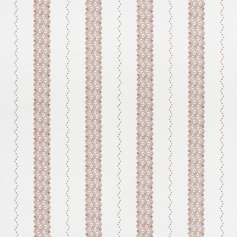 Nauset Stripe Sienna 177703 by Schumacher Designer Fabric Chambray 13.0" - Swanky Fabrics -