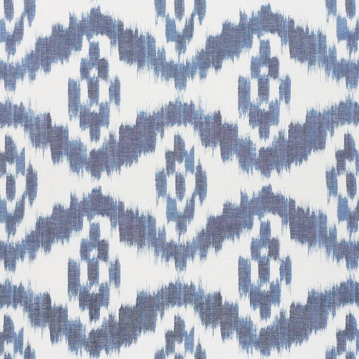 Madaket Ikat Indigo 177820 by Schumacher Designer Fabric Ikat 17.25" - Swanky Fabrics -