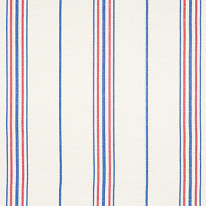 Scarset Stripe Blue & Red 75261 by Schumacher Designer Fabric