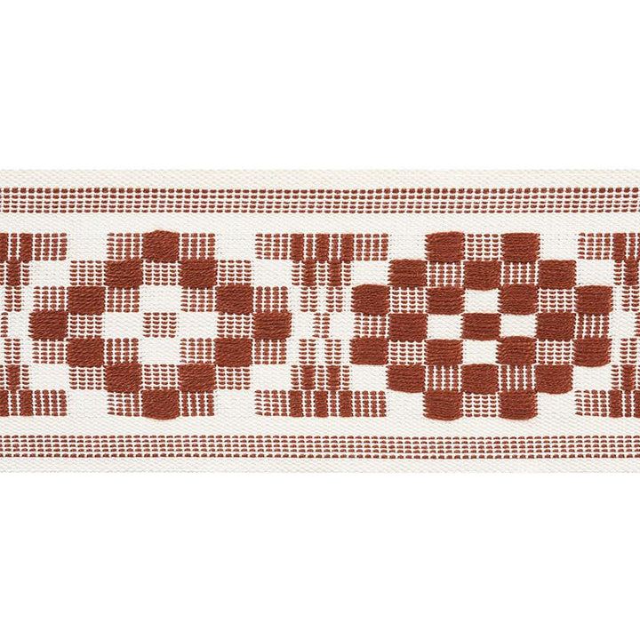 Maidstone Tape Russet 75312 by Schumacher Designer Trim Chambray 6.12" - Swanky Fabrics -
