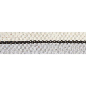 Ile Saint-Louis Narrow Tape White Black & Silvery Blue 77000 by Schumacher Designer Trim