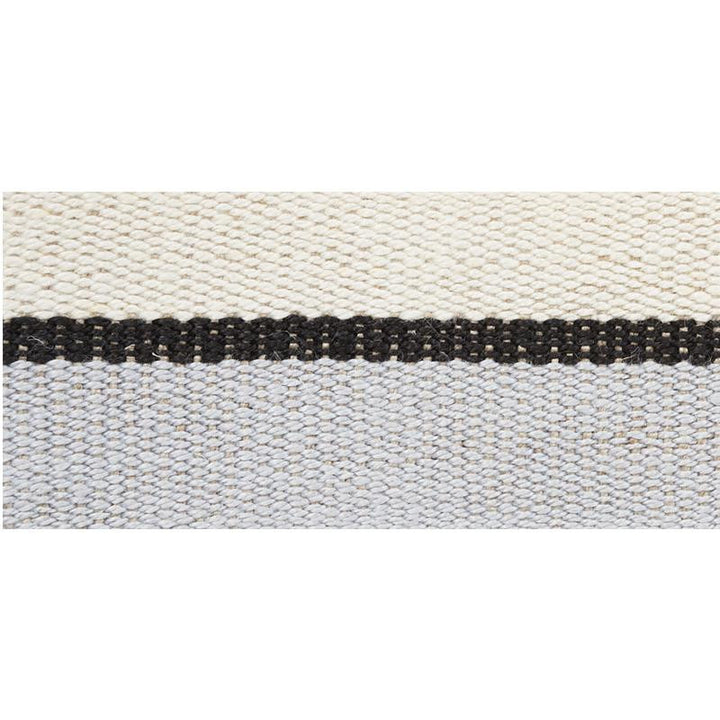 Ile Saint-Louis Medium Tape White Black & Silvery Blue 77010 by Schumacher Designer Trim Stephanie Seal Brown - Swanky Fabrics -
