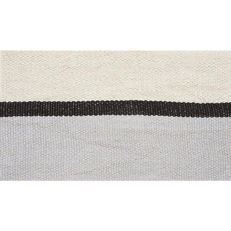 Ile Saint-Louis Wide Tape White Black & Silvery Blue 77020 by Schumacher Designer Trim Stephanie Seal Brown - Swanky Fabrics -