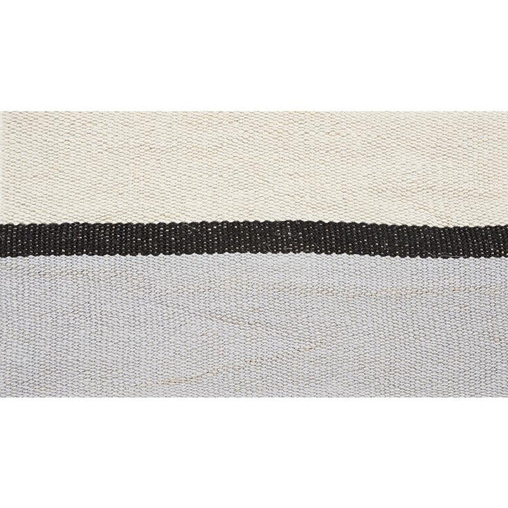 Ile Saint-Louis Wide Tape White Black & Silvery Blue 77020 by Schumacher Designer Trim Stephanie Seal Brown - Swanky Fabrics -